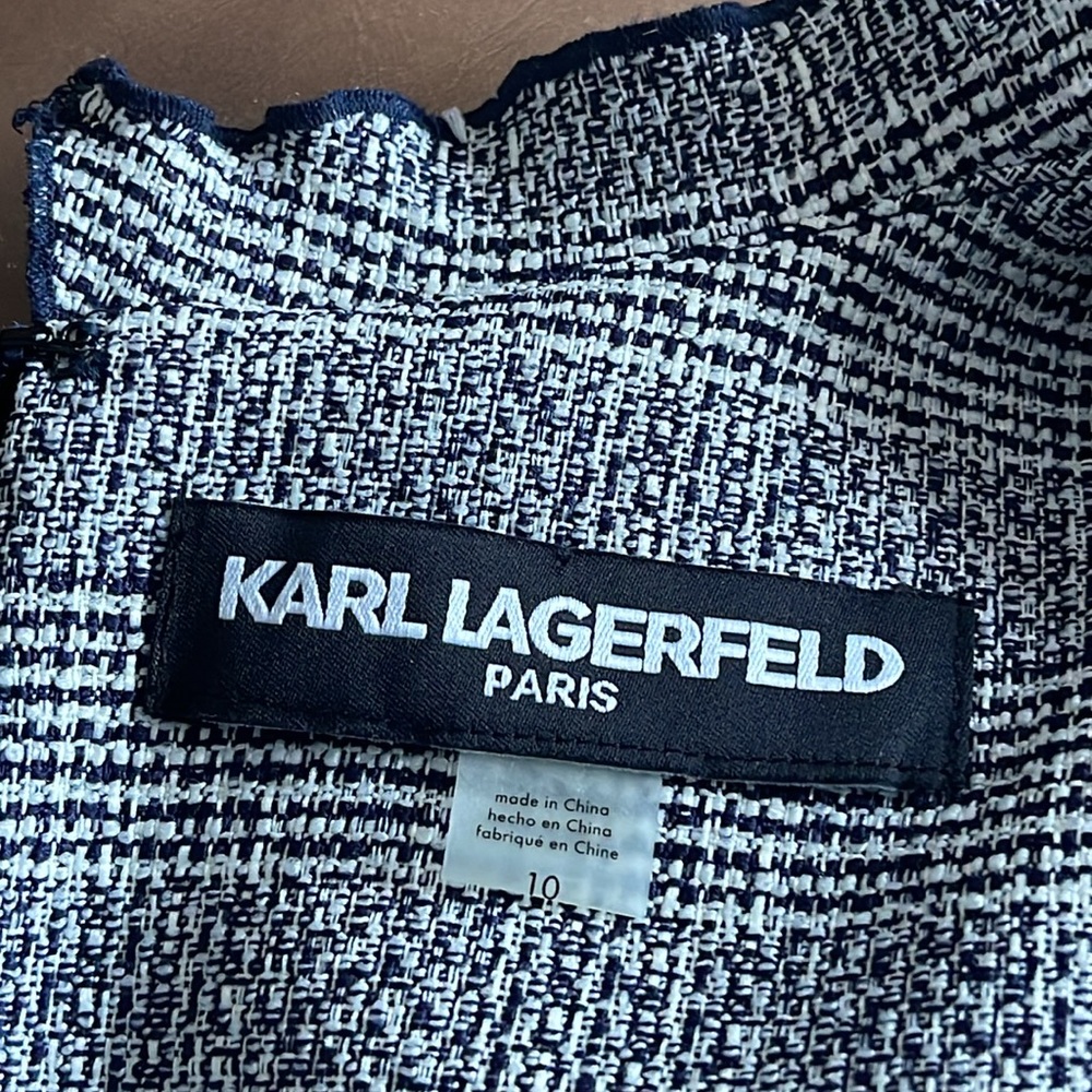 NWOT Karl Lagerfeld navy blue sheath dress - Picture 5 of 7